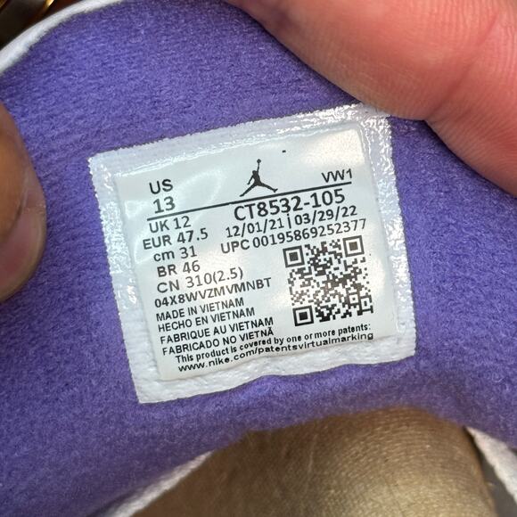 Air Jordan 3 Retro Dark Iris Size 13 CT8532-105 - Picture 8 of 11
